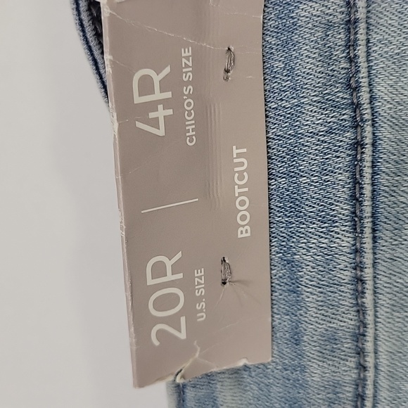 Chico's Denim Bootcut Jeans NWT SZ 4R/20R - Picture 11 of 13